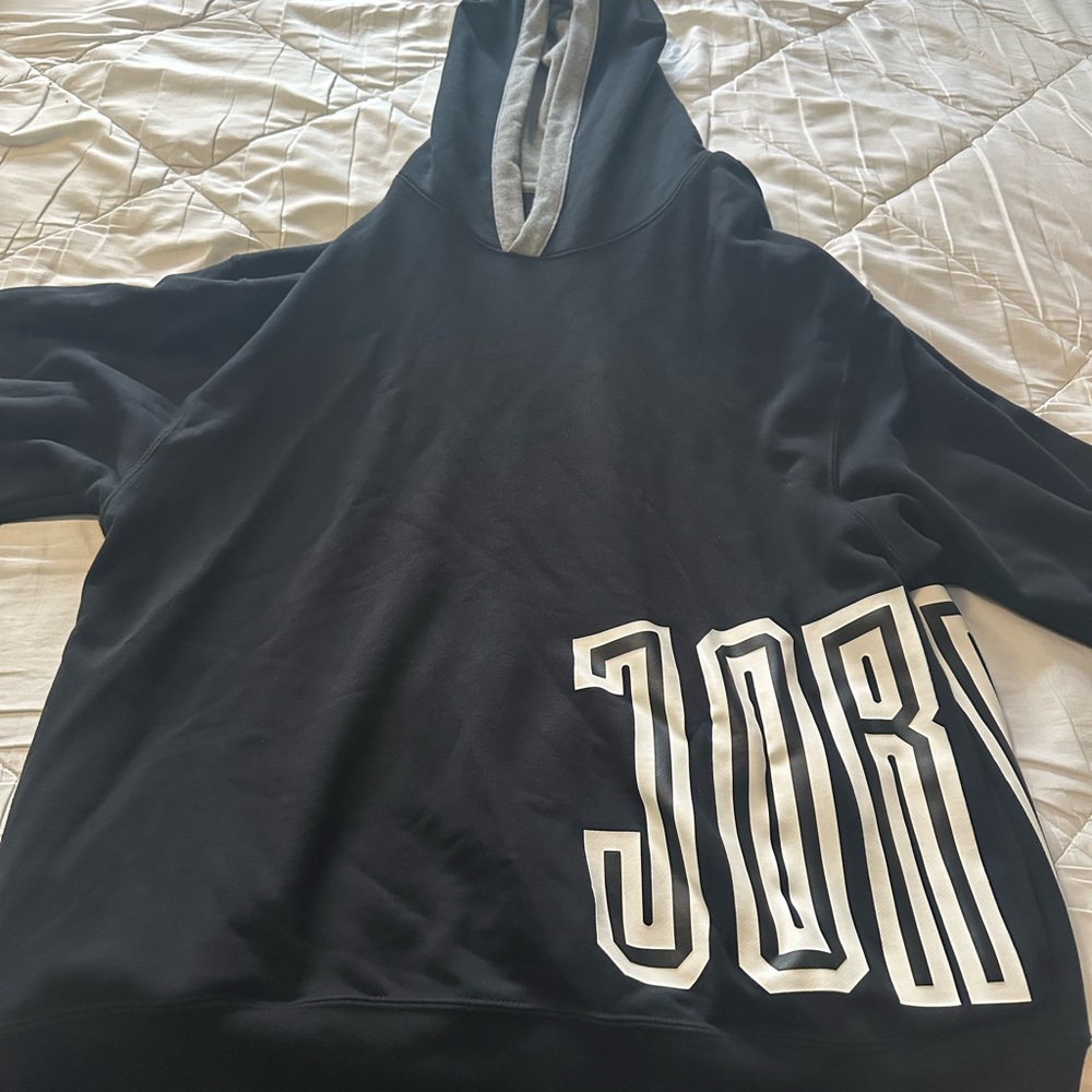 Jordan Black Hoodie with Bold Logo